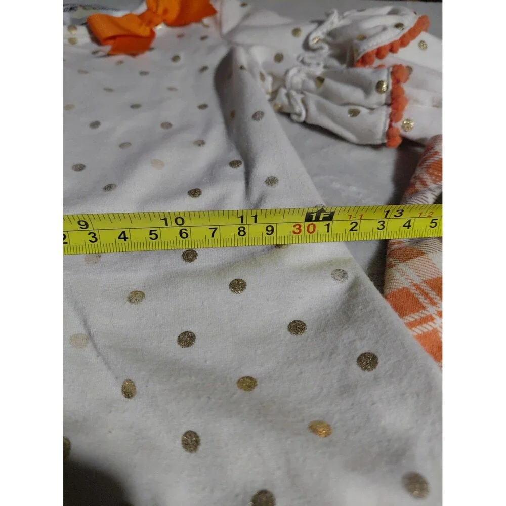 Rare Editions Girls Pumpkin Thanksgiving Outfit Size 5